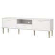 TV Unit - 2 Door - 1 Drawer - 177.2cm - Large - White