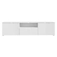 Sienna TV Unit - 2 Door - 1 Drawer - 169.8cm - Large - White Gloss
