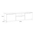 Sienna TV Unit - 2 Door - 1 Drawer - 169.8cm - Large - White Gloss
