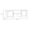 Bohol TV Unit - 2 Door - 1 Drawer - 166cm - Grey