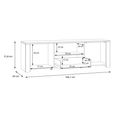 Bohol TV Unit - 2 Door - 1 Drawer - 166cm - Grey