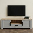 Bohol TV Unit - 2 Door - 1 Drawer - 166cm - Grey