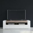Toronto TV Unit - 2 Door - 1 Drawer - 140cm - White Gloss