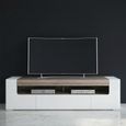 Toronto TV Unit - 2 Door - 1 Drawer - 140cm - Large - White Gloss