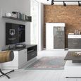 Zingaro TV Unit - 1 Door - 1 Drawer - 133cm - Grey and White