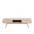A-Line TV Unit - 2 Drawer - 150cm - Medium - White Oak