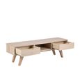 A-Line TV Unit - 2 Drawer - 150cm - Medium - White Oak