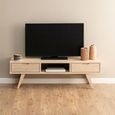 A-Line TV Unit - 2 Drawer - 150cm - Medium - White Oak