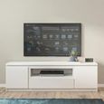 Fribo TV Unit - 2 Door - 1 Drawer - 165cm - White