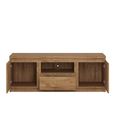 Fribo TV Unit - 2 Door - 1 Drawer - 135cm - Oak