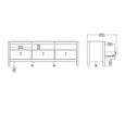 Barcelona TV Unit - 3 Drawer - 151.2cm - White