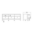Barcelona TV Unit - 3 Drawer - 151cm - Black