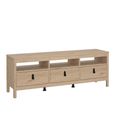 Barcelona TV Unit - 3 Drawer - 151.4cm - Jackson Hickory Oak
