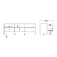 Madrid TV Unit - 3 Drawer - 151cm - Black