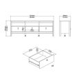 Madrid TV Unit - 3 Drawer - 151cm - White