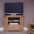 Moderna Corner TV Unit - 1 Drawer - Oak