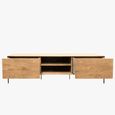 Helga Large TV Unit - 2 Drawer - Oiled Oak - Variation Available