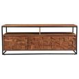 Axis Acacia Wood TV Unit - 142cm - Geometric