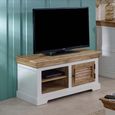 Alfie TV Cabinet - 110cm - White - Mango Wood