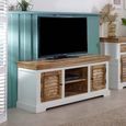 Alfie TV Cabinet - 145cm - White - Mango Wood