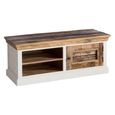 Alfie TV Cabinet - 110cm - White - Mango Wood