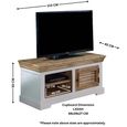 Alfie TV Cabinet - 110cm - White - Mango Wood
