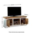 Alfie TV Cabinet - 145cm - White - Mango Wood