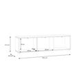 Alice Springs TV Cabinet - 3 Door - 154.2cm - Elegancia Oak
