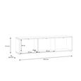 Alice Springs TV Cabinet - 3 Door - 154.2cm - Light Grey