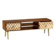 Edison TV Unit - 140cm - Geometric - Mango Wood