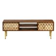 Edison TV Unit - 140cm - Geometric - Mango Wood