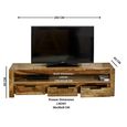 Surrey TV Unit - 150cm - Solid Mango Wood