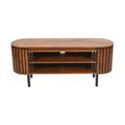 Slatted TV Unit - 140cm - Oval - Slatted - Mango Wood