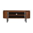 Slatted TV Unit - 140cm - Oval - Slatted - Mango Wood
