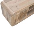 Hudson TV Unit - 145cm - Ribbed Carved - Mango Wood