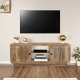 Hudson TV Unit - 145cm - Ribbed Carved - Mango Wood