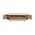 Valencia TV Unit - 152cm - Curved - Natural Rattan and Mango Wood