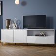 Avenale TV Cabinet - 2 Door - 1 Drawer - 207.8cm - Wide - Alpine White High Gloss