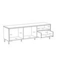 Bixbite TV Unit - 2 Door - 1 Drawer - 152.8cm - Fluted - Light Oak and Sand