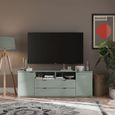 Ganymede TV Unit - 2 Door - 2 Drawer - Wide - 179.5cm - Sage Green