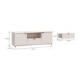 Ganymede TV Unit - 2 Door - 1 Drawer - 129.8cm - Sand