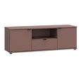 Ganymede TV Unit - 2 Door - 1 Drawer - 129.8cm - Terracotta