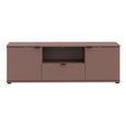 Ganymede TV Unit - 2 Door - 1 Drawer - 129.8cm - Terracotta