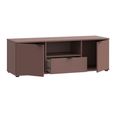 Ganymede TV Unit - 2 Door - 1 Drawer - 129.8cm - Terracotta