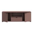 Ganymede TV Unit - 2 Door - 1 Drawer - 129.8cm - Terracotta