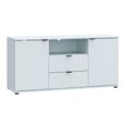 Ganymede TV Unit - 2 Door - 2 Drawer - 129.8cm - Light Grey