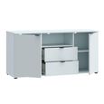 Ganymede TV Unit - 2 Door - 2 Drawer - 129.8cm - Light Grey