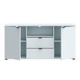 Ganymede TV Unit - 2 Door - 2 Drawer - 129.8cm - Light Grey