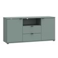 Ganymede TV Unit - 2 Door - 2 Drawer - 129.8cm - Sage Green