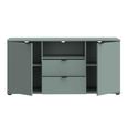 Ganymede TV Unit - 2 Door - 2 Drawer - 129.8cm - Sage Green